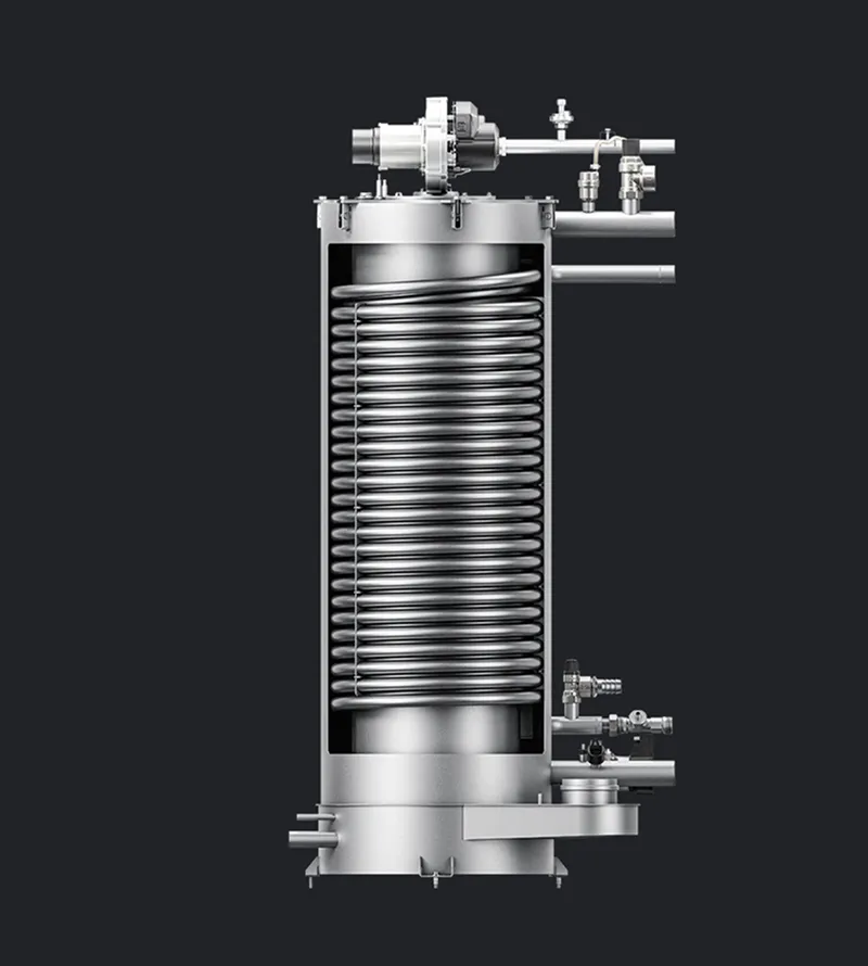 Coil Fire Tube — Condensing power,<br> DHW and corrosion resistance