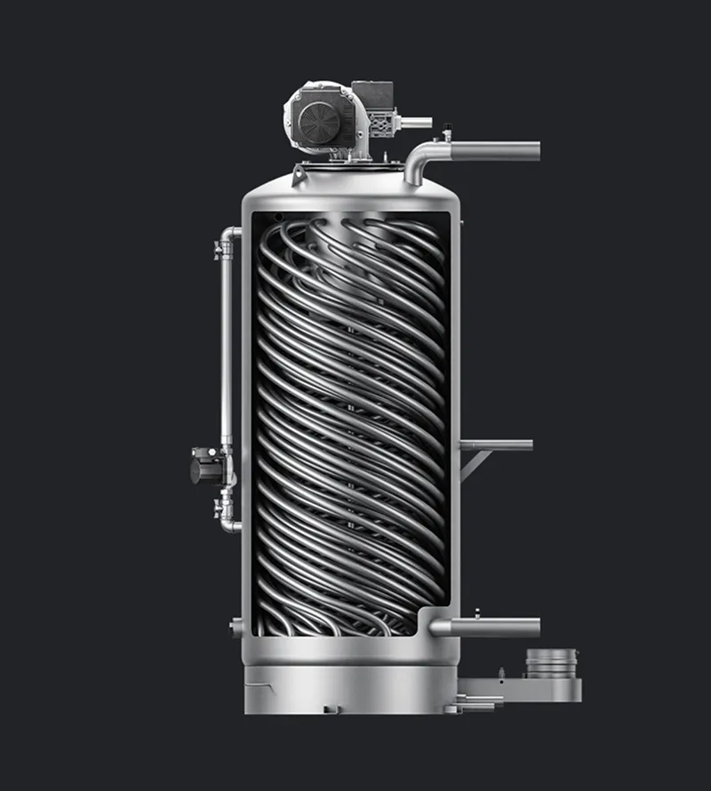 Helical Fire Tube — Continuous condensation and high efficiency